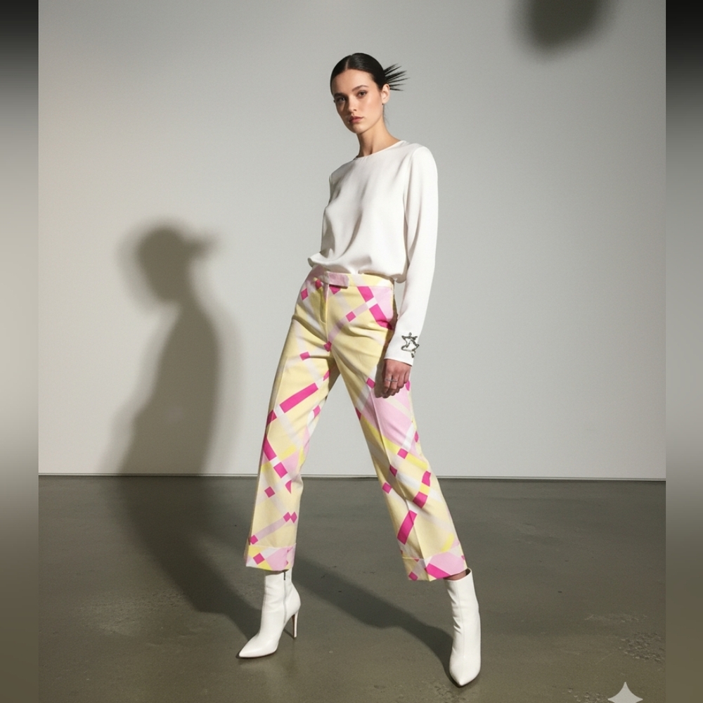 Colorful and Chic Gianfranco Ferre Runway Styled Pants